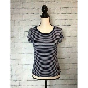 American Eagle Women's  T- Shirt White Navy Size  XS